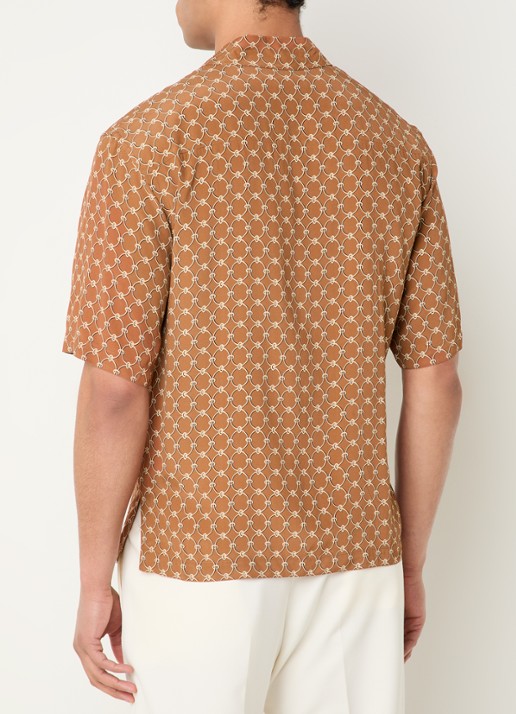 Sandro Regular fit overhemd met print - achterkant 2 bruin