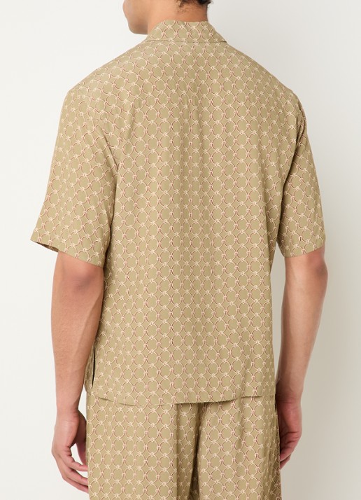 Sandro Regular fit overhemd met print - achterkant khaki