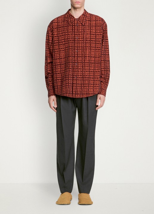 Sandro Regular fit overhemd met print - voorkant 6 rood