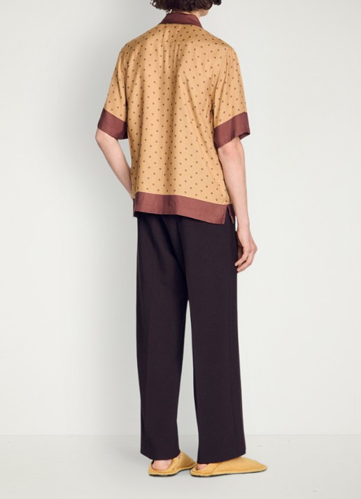 Sandro Regular fit overhemd met print - achterkant 4 camel