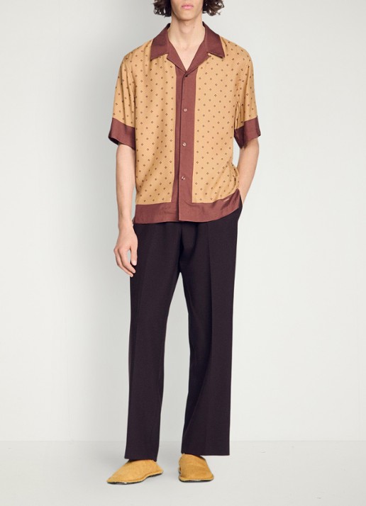 Sandro Regular fit overhemd met print - detail 2 camel