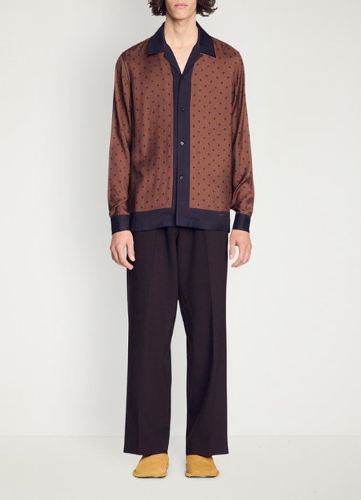Sandro Regular fit overhemd met print - detail 5 bruin