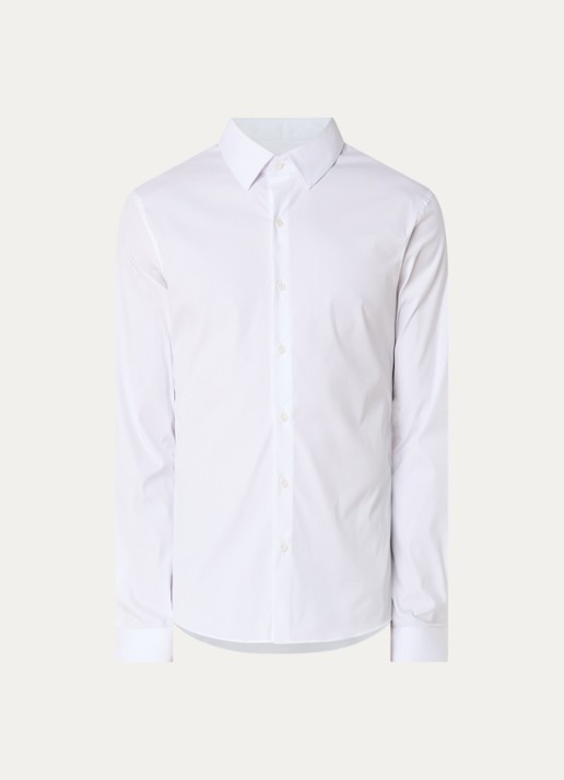 Sandro Regular fit overhemd met stretch - voorkant 3 wit