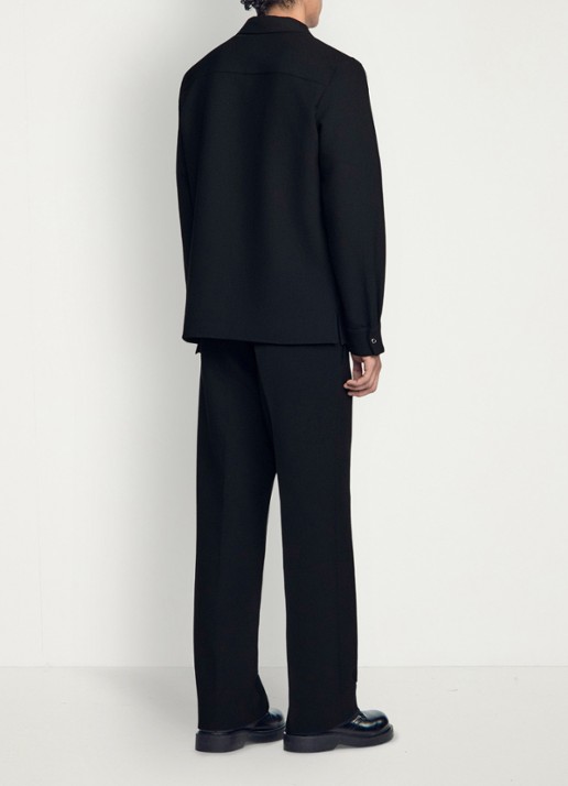 Sandro Regular fit overshirt - achterkant 6 zwart
