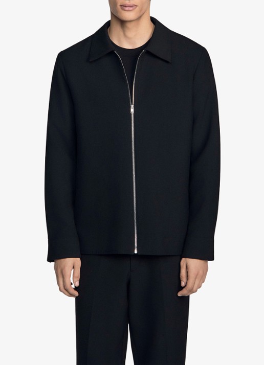 Sandro Regular fit overshirt - detail 3 zwart
