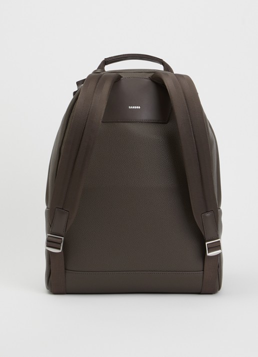 Sandro Rugzak met 13 inch laptopvak en logo - achterkant 2 taupe