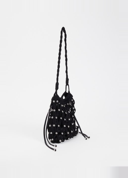 Sandro Schoudertas met studs - achterkant 6 zwart