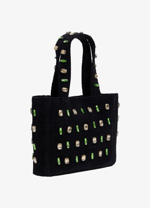 Sandro Shopper met strass - detail 2 black / zwart
