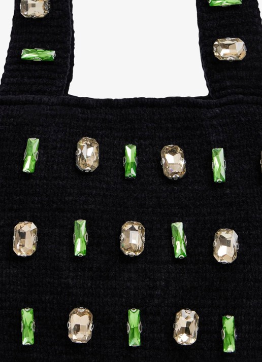 Sandro Shopper met strass - detail 3 black / zwart