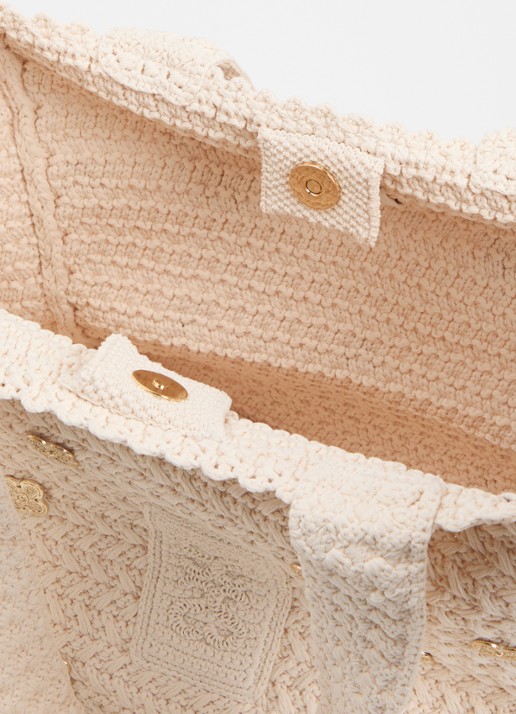 Sandro Shopper met studs - detail 2 beige