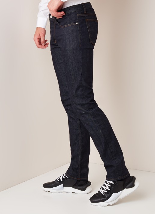 Sandro Slim fit jeans met donkere wassing - detail 4 indigo