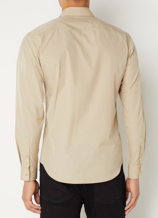 Sandro Slim fit overhemd - achterkant 3 beige