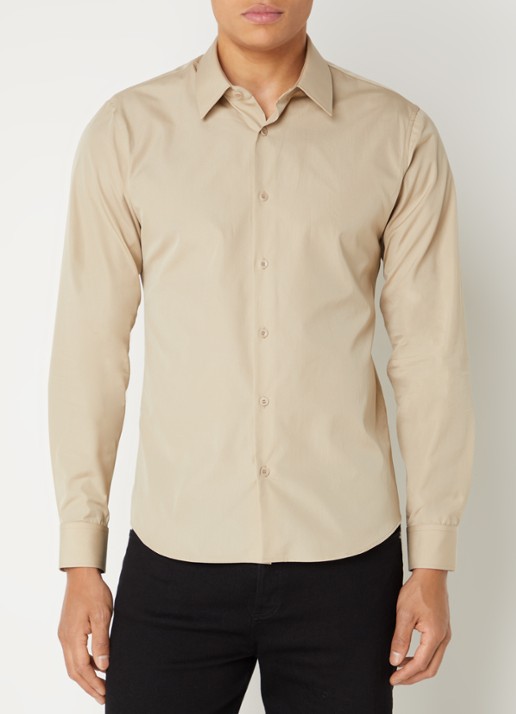 Sandro Slim fit overhemd - detail 4 beige