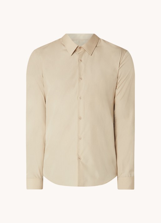 Sandro Slim fit overhemd - voorkant beige