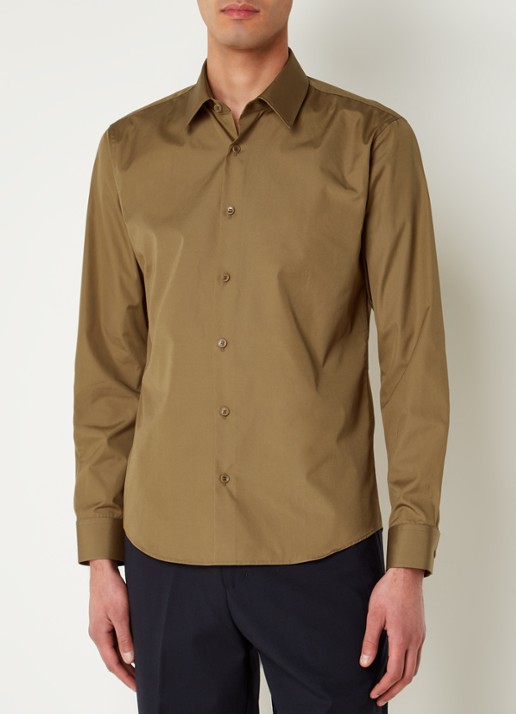 Sandro Slim fit overhemd - detail 3 camel