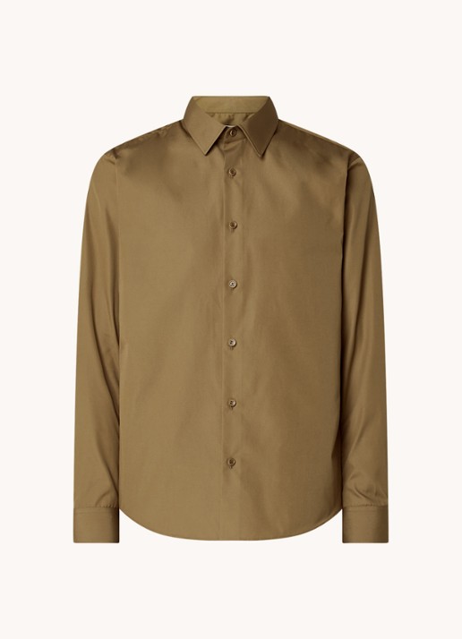 Sandro Slim fit overhemd - voorkant camel