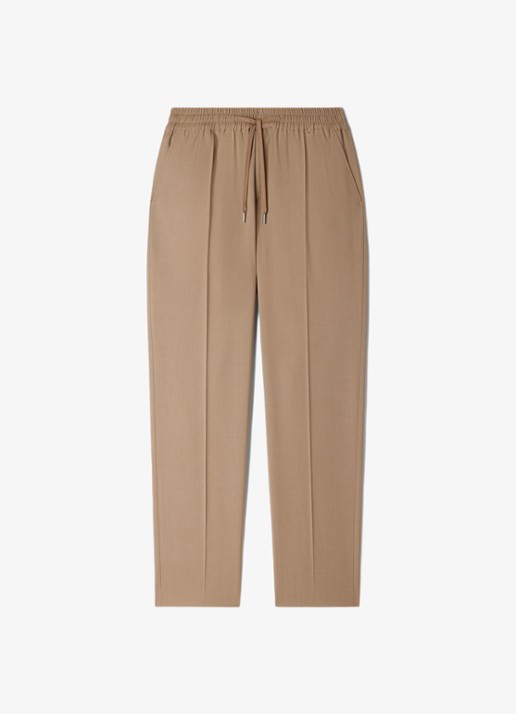 Sandro Slim fit pantalon in wolblend met elastische band