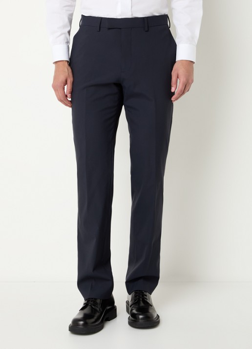 Sandro Slim fit pantalon in wolblend met steekzakken