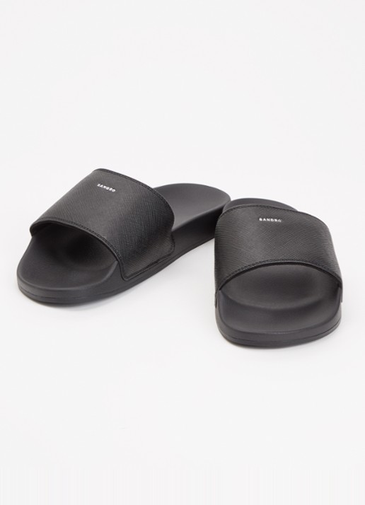 Sandro Slipper met logo - detail 3 zwart