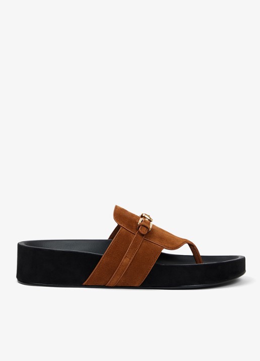 Sandro Slipper van leer