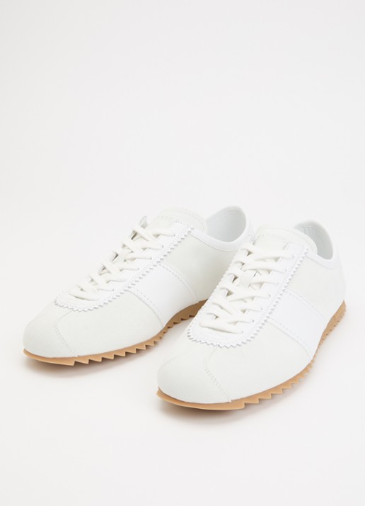 Sandro Sneaker van suède met details van leer - detail 3 wit