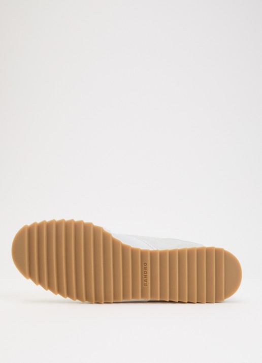 Sandro Sneaker van suède met details van leer - detail 5 wit