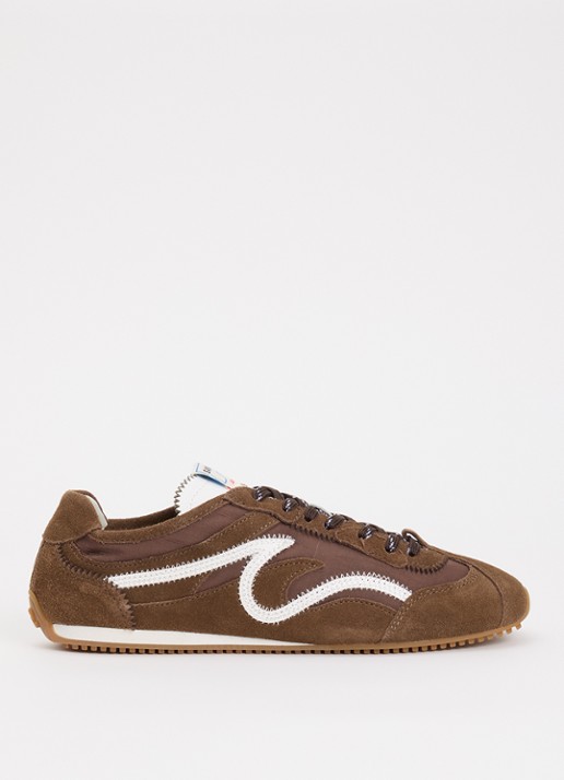 Sandro Sneaker van suède  - voorkant bruin
