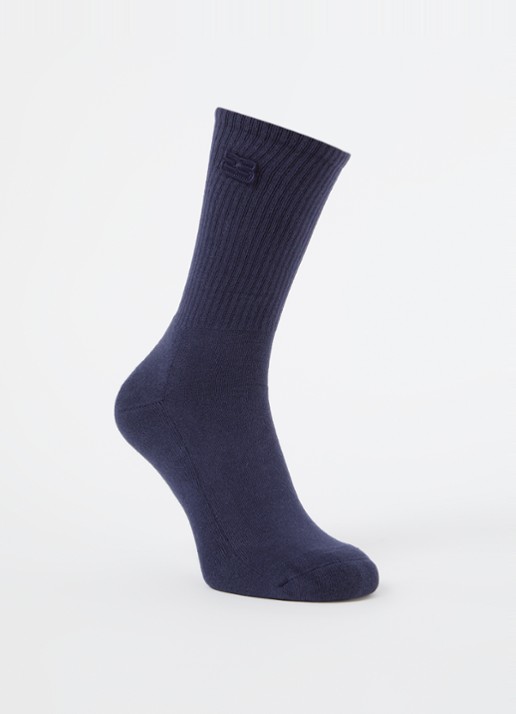 Sandro Sokken met logoborduring - voorkant 2 donkerblauw