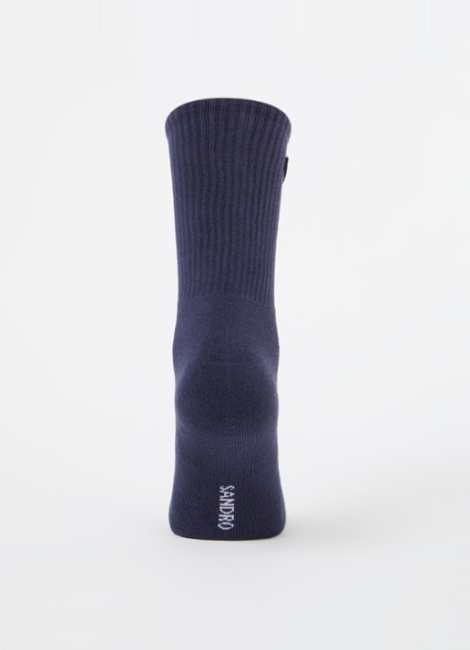 Sandro Sokken met logoborduring - voorkant 3 donkerblauw
