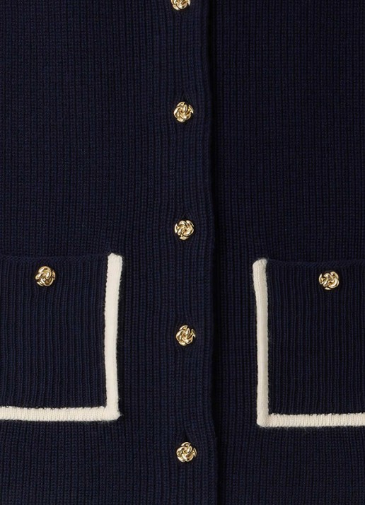 Sandro Spencer met steekzakken - detail 3 navy blue / blauw