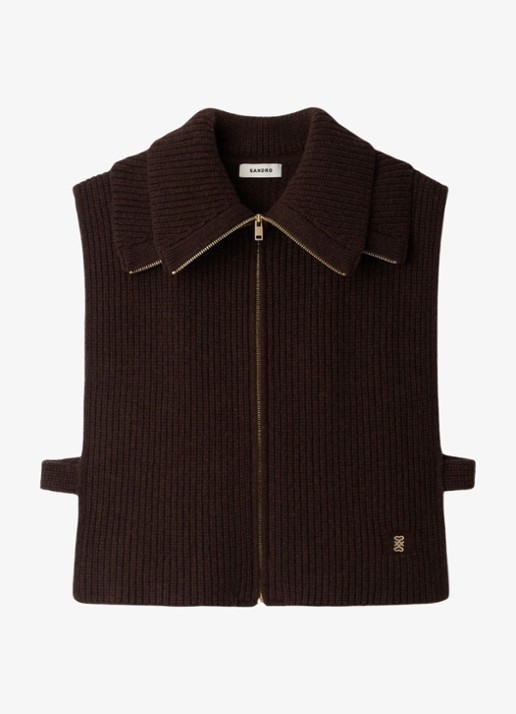 Sandro Spencer van wol - voorkant 3 brown / bruin