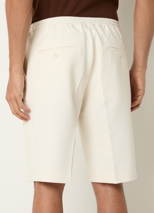Sandro Straight fit korte broek met steekzakken - achterkant creme