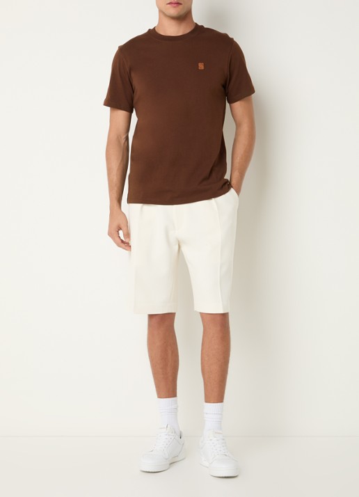 Sandro Straight fit korte broek met steekzakken - voorkant 3 creme
