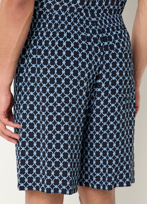 Sandro Straight fit korte broek met steekzakken - achterkant 2 donkerblauw