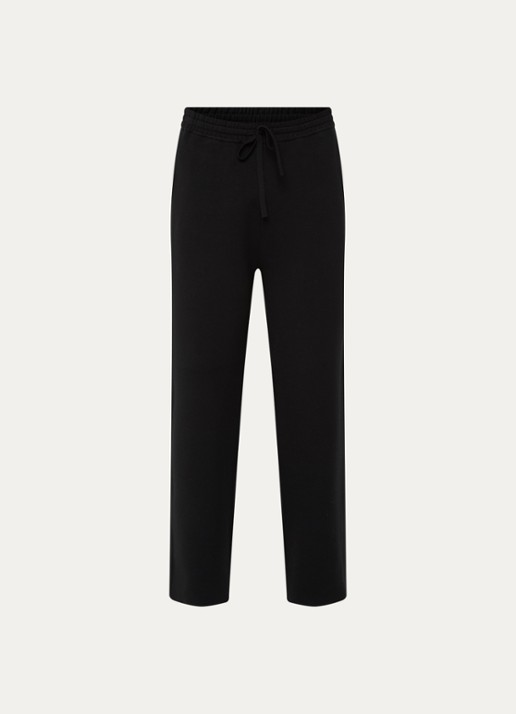 Sandro Straight fit pantalon met steekzakken - voorkant zwart