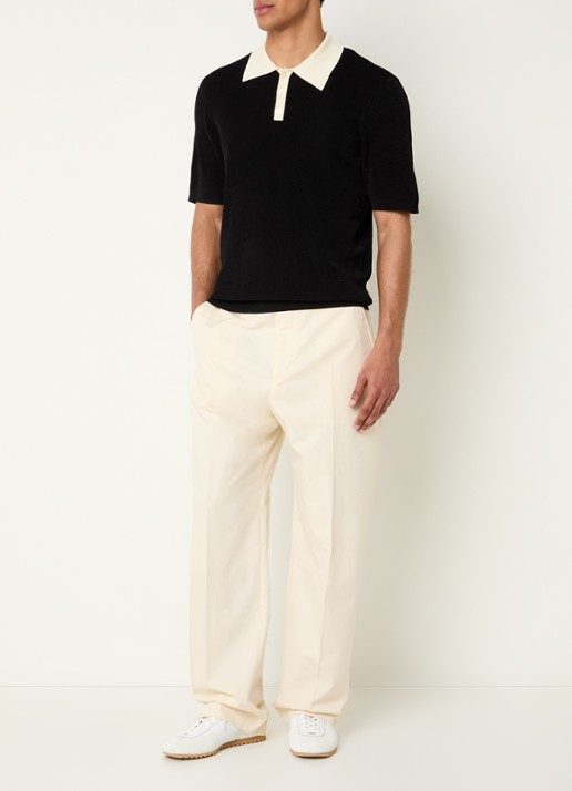 Sandro Straight fit pantalon met steekzakken - voorkant 5 ivoor