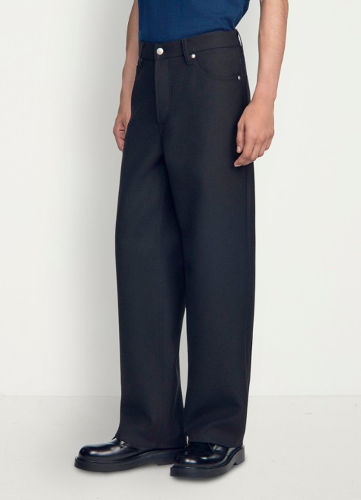 Sandro Straight fit pantalon met steekzakken - detail 3 zwart