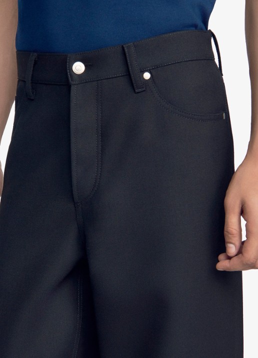 Sandro Straight fit pantalon met steekzakken - detail 5 zwart