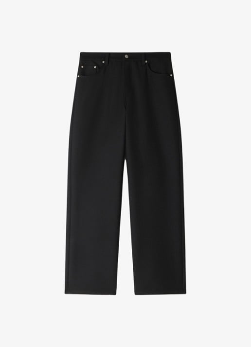 Sandro Straight fit pantalon met steekzakken - voorkant zwart