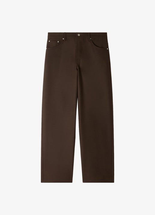 Sandro Straight fit pantalon met steekzakken - voorkant 5 taupe
