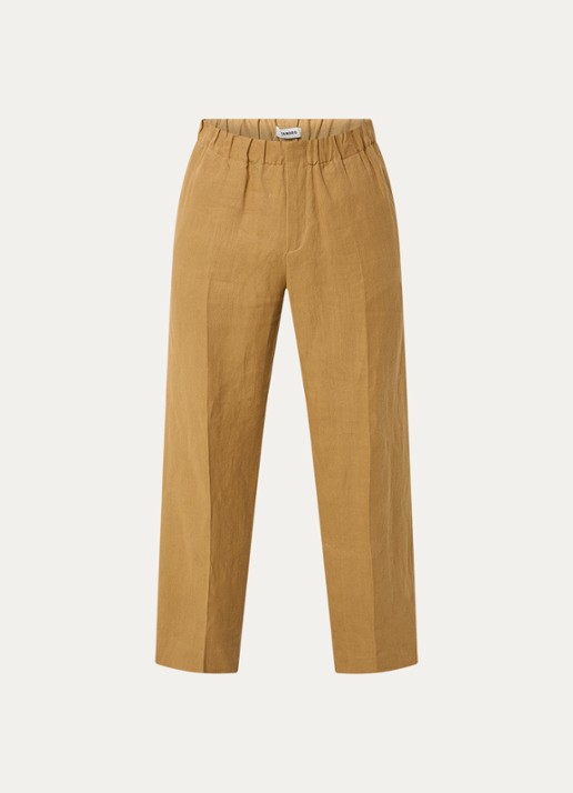 Sandro Straight fit pantalon van linnen met steekzakken