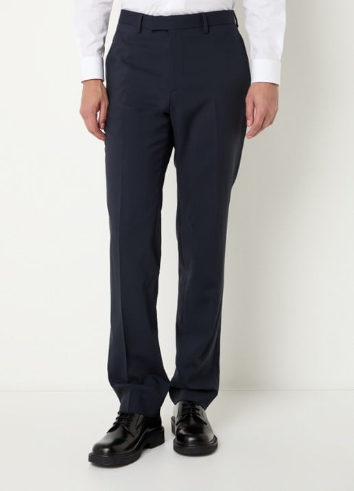 Sandro Straight fit pantalon van scheerwol met steekzakken