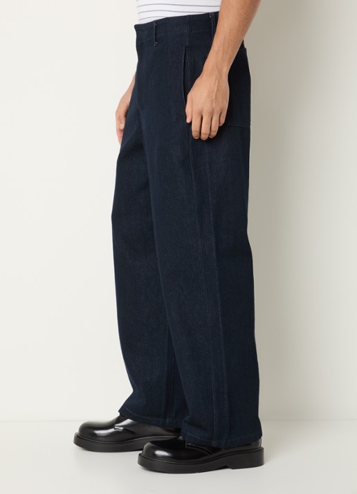 Sandro Straight leg jeans met donkere wassing - detail 4 indigo