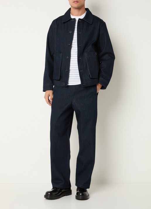 Sandro Straight leg jeans met donkere wassing - voorkant 2 indigo