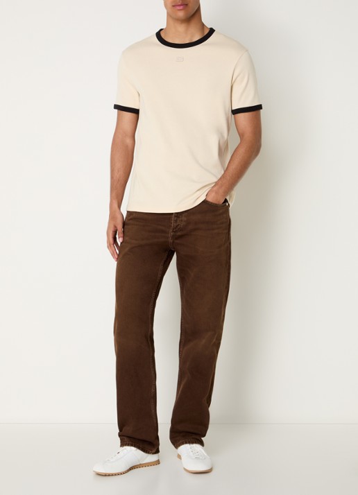 Sandro Straight leg jeans met gekleurde wassing - voorkant 3 bruin