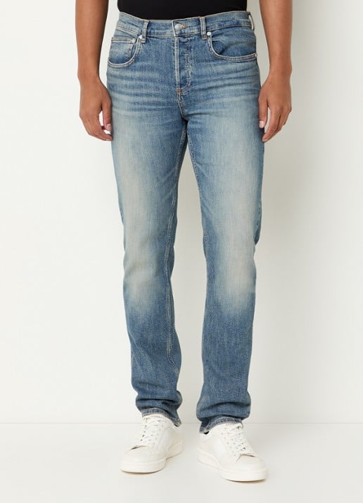Sandro Straight leg jeans met medium wassing met steekzakken - detail 4 indigo