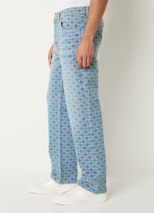 Sandro Straight leg jeans met steekzakken en print - detail 5 indigo
