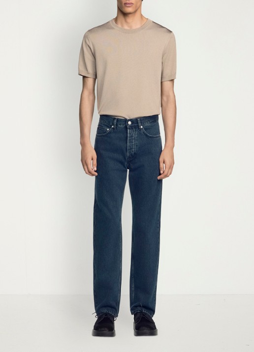 Sandro Straight leg jeans met steekzakken - voorkant 2 donkergrijs
