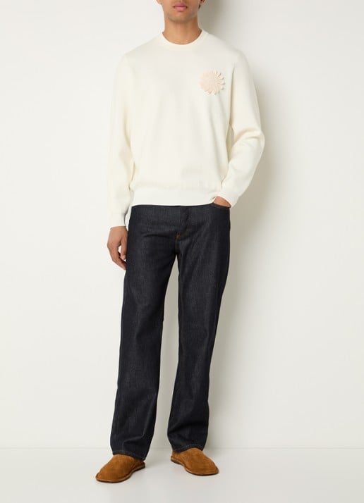 Sandro Sweater met applicatie - voorkant 2 ivoor