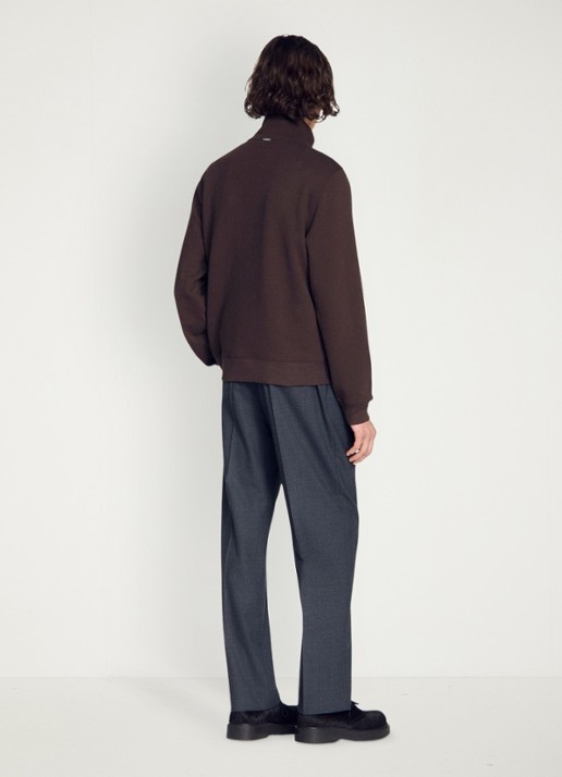 Sandro Sweater met halve rits - achterkant 5 bruin